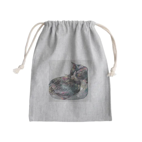 はちわれキャット Mini Drawstring Bag