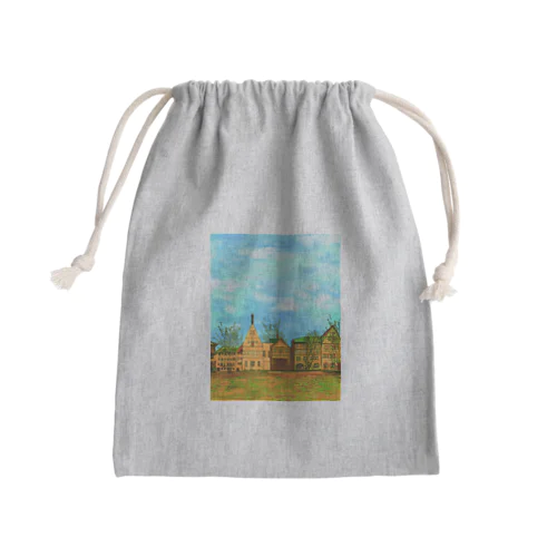 絵画のような街（原色） Mini Drawstring Bag