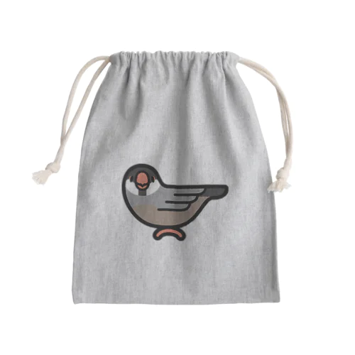 おでかけ文鳥（桜） Mini Drawstring Bag