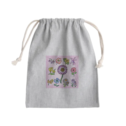 flowers  Mini Drawstring Bag