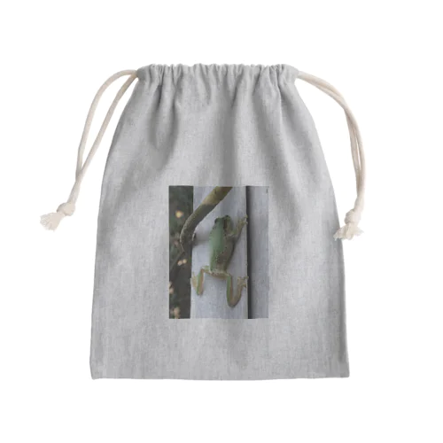 カエルclimbing Mini Drawstring Bag