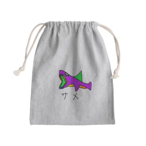 サメの絵 Mini Drawstring Bag
