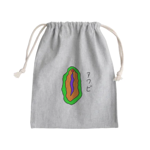 アワビの絵 Mini Drawstring Bag