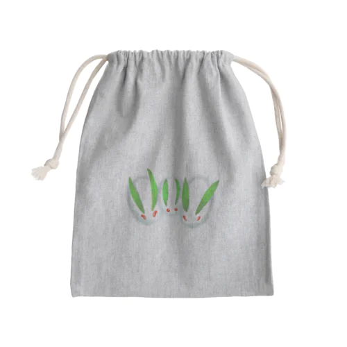 ほわっ 雪うさちゃんず Mini Drawstring Bag