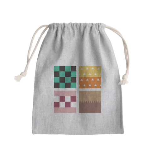 カラフルキューブ Mini Drawstring Bag