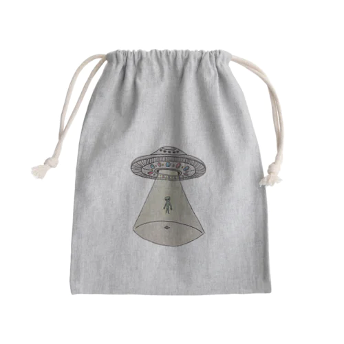 UFOから宇宙人 Mini Drawstring Bag