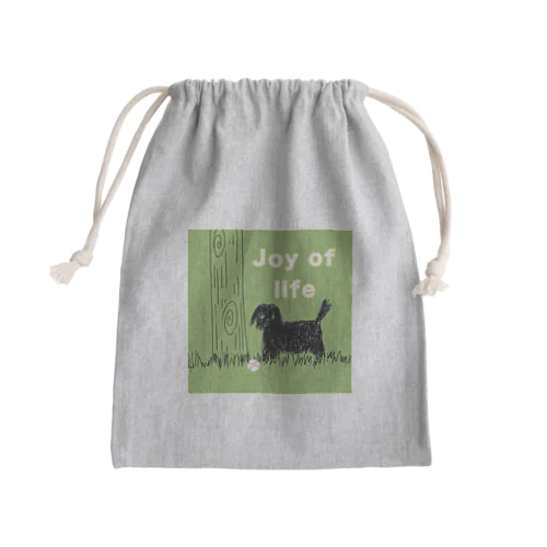 Joy of life Mini Drawstring Bag