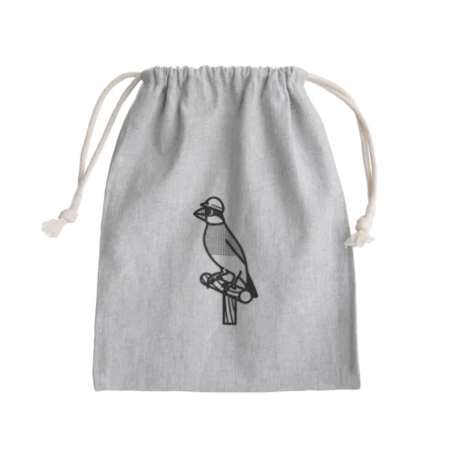 ヘルメット文鳥 Mini Drawstring Bag