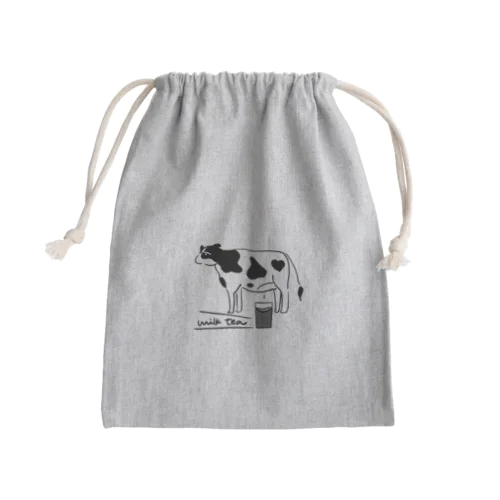 モウモウミルクティー Mini Drawstring Bag