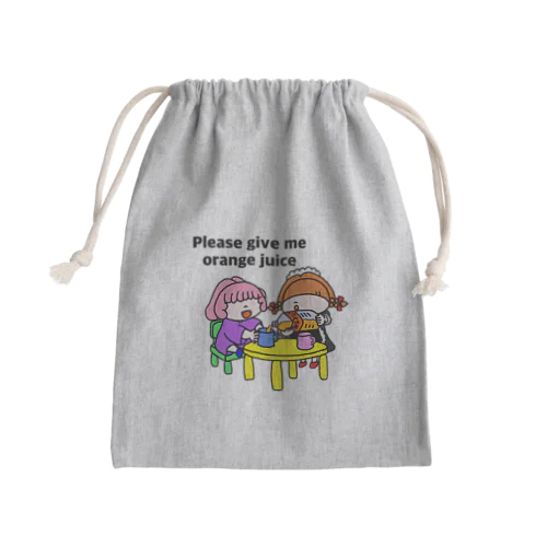 べにちゃんがジュースつぐよ Mini Drawstring Bag