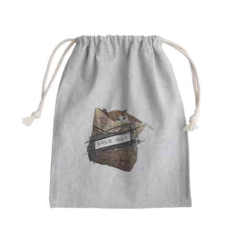 ねこぶくろ　文字入り Mini Drawstring Bag