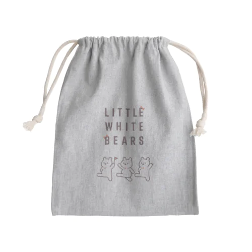 LITTLE WHITE BEARS(行進ver.） Mini Drawstring Bag
