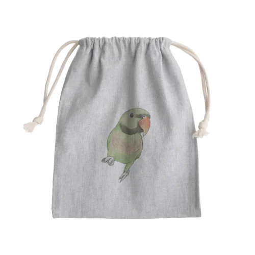 ご機嫌なダルマインコちゃん【まめるりはことり】 Mini Drawstring Bag