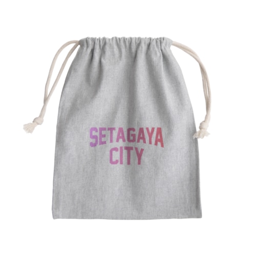 世田谷区 SETAGAYA CITY ロゴピンク Mini Drawstring Bag