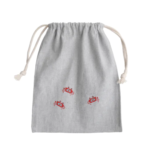 現在・過去・未来に向かうカニ Mini Drawstring Bag