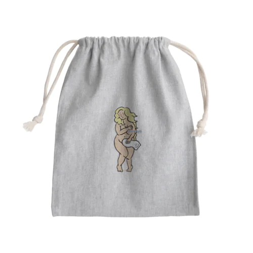 サウナヴィーナスロゴ【サウナガスキ】 Mini Drawstring Bag