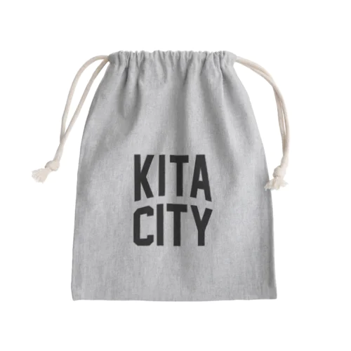北区 KITA CITY ロゴブラック Mini Drawstring Bag