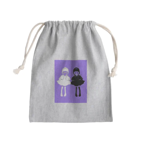 ねこのおばけツインズ Mini Drawstring Bag