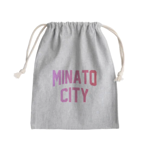 港区 MINATO CITY ロゴピンク Mini Drawstring Bag