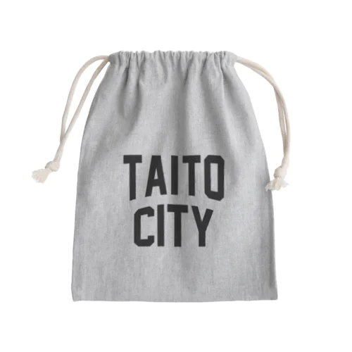 台東区 TAITO WARD ロゴブラック Mini Drawstring Bag