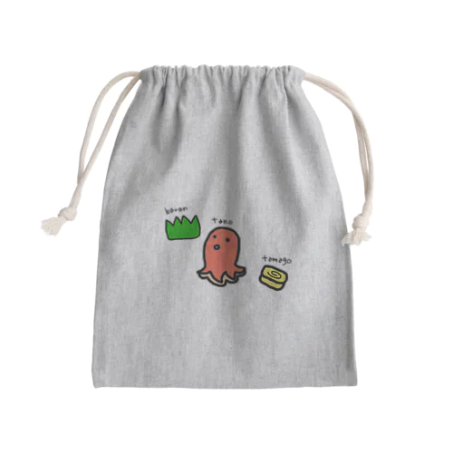 たこさん Mini Drawstring Bag