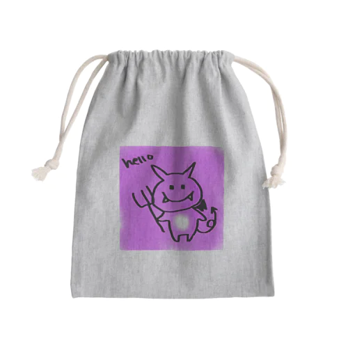 やさしいあくまさん Mini Drawstring Bag