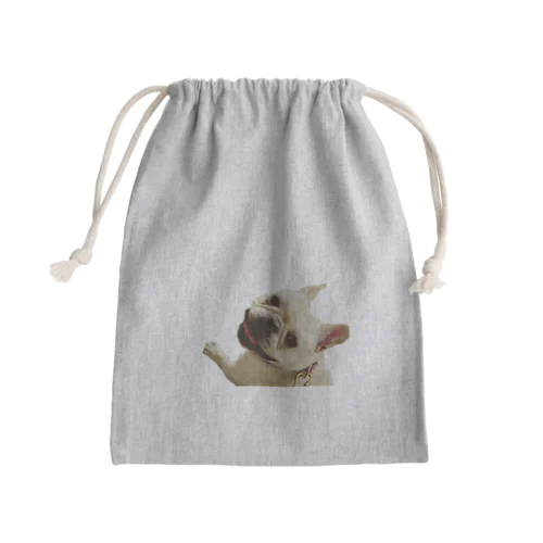 振り返るいぬ Mini Drawstring Bag