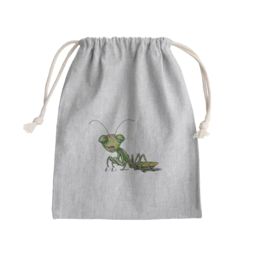 カマキリくん✨ Mini Drawstring Bag