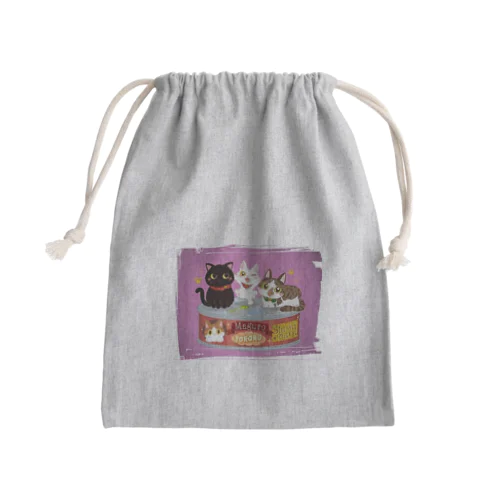スリーニャンズ ① Mini Drawstring Bag