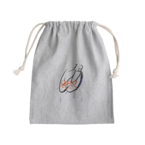 濡れた上履き。 Mini Drawstring Bag