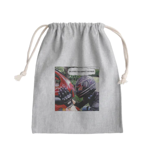 彼は相場を愛しすぎている Mini Drawstring Bag