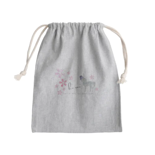 Spring Horse 桜帽子 Mini Drawstring Bag