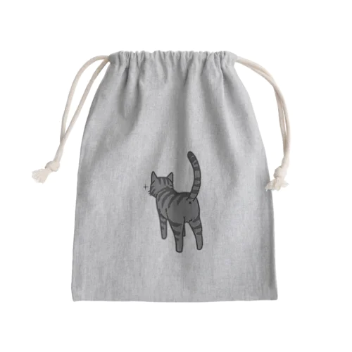 ねこけつ（サバトラ） Mini Drawstring Bag