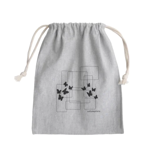 籠の中の蝶 Mini Drawstring Bag