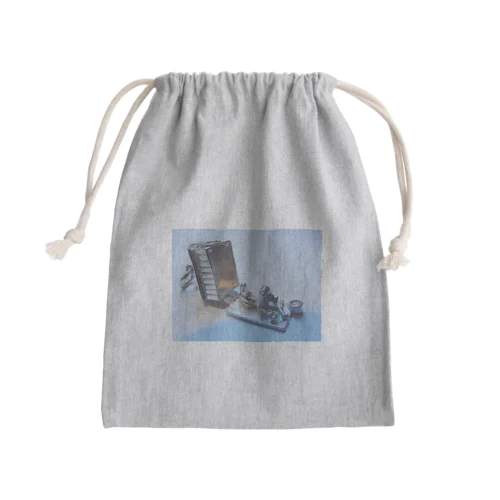 犬小屋の犬の銀細工 Mini Drawstring Bag