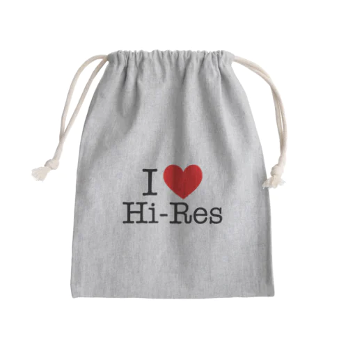 I ♡ Hi-Res （アイ・ラヴ・ハイレゾ） Mini Drawstring Bag