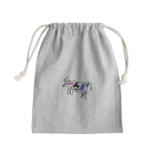 カラフルな牛 Mini Drawstring Bag