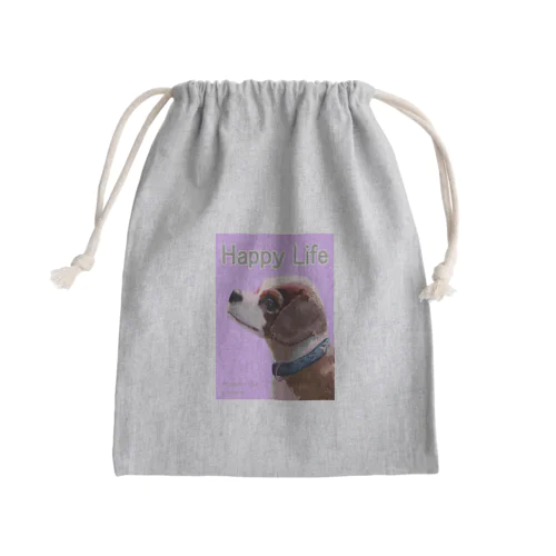 犬と共に（キャバリア） Mini Drawstring Bag