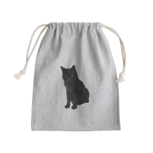 黒猫のふくちゃん Mini Drawstring Bag