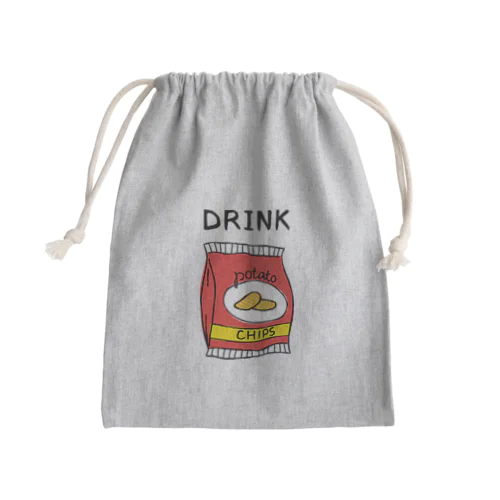 ポテチは飲み物 Mini Drawstring Bag