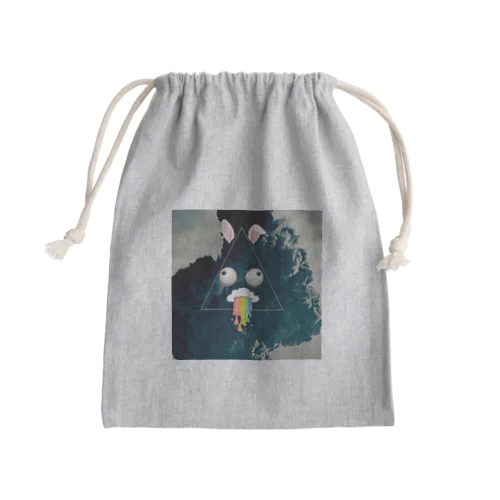 さんかくうさぎ。 Mini Drawstring Bag