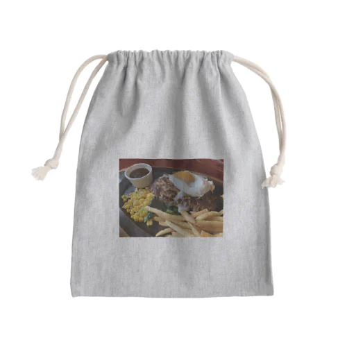 ハンバーグってる Mini Drawstring Bag