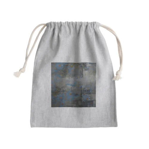 隠れる（青） Mini Drawstring Bag