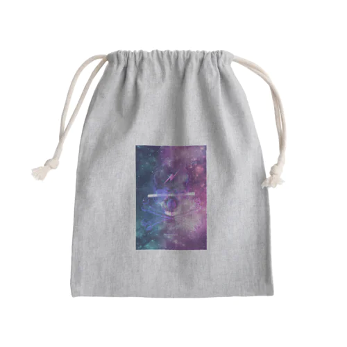 696graphic_Tshirt_GalaxySkull Mini Drawstring Bag