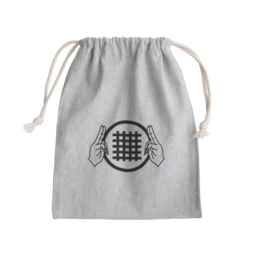 【黒】九字切り【イラストのみ】  Mini Drawstring Bag