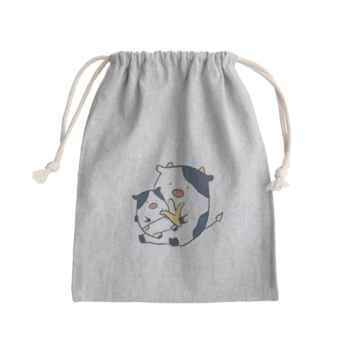 親子うし Mini Drawstring Bag