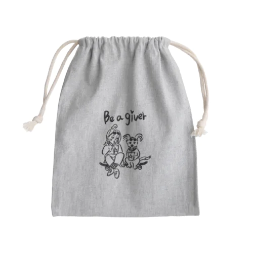 愛犬と私6 Mini Drawstring Bag