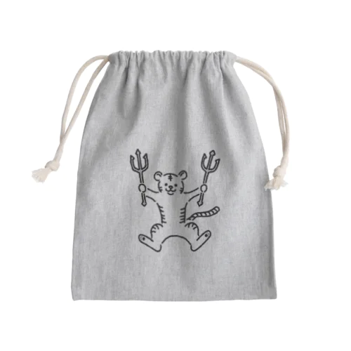 とらイデント　ホワイトタイガーVer. Mini Drawstring Bag