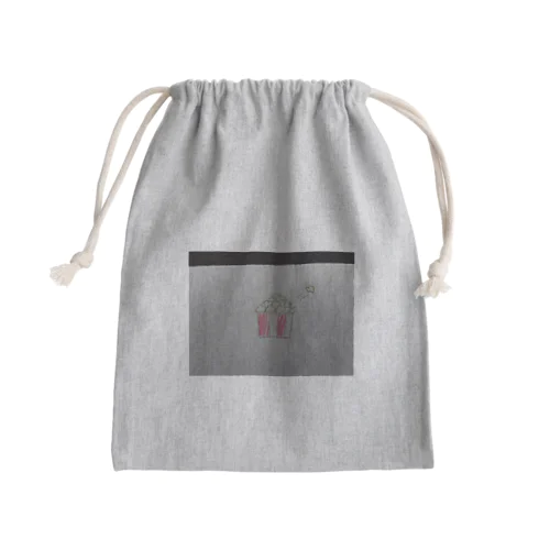 ポップコーンが はね ちゃった Mini Drawstring Bag