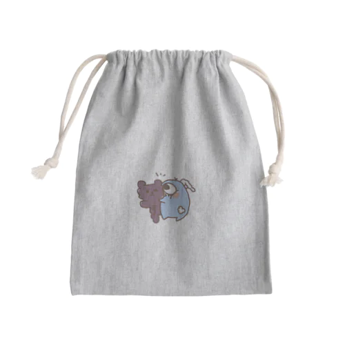 きゅるるおめめのさぶちゃんくまさん Mini Drawstring Bag